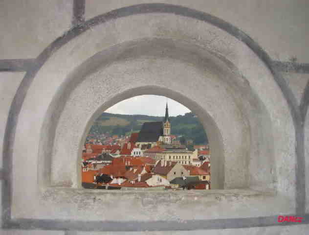 Вид из замка на Чешский Крумлов.