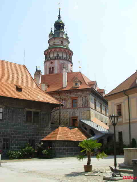Площадь в замке Чешский Крумлов.